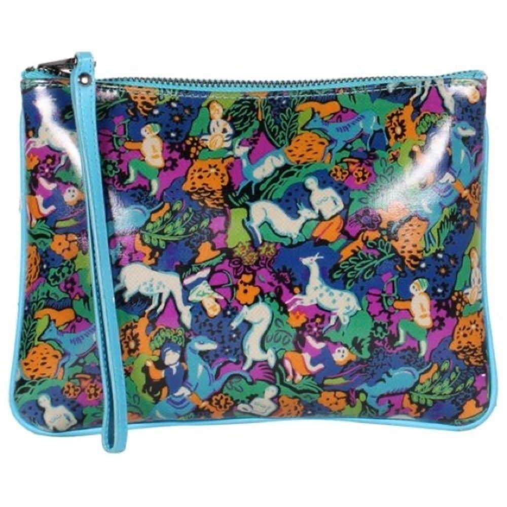 Marc by Marc Jacobs Multicolor Coated PVC Animal Print Wristlet NWT